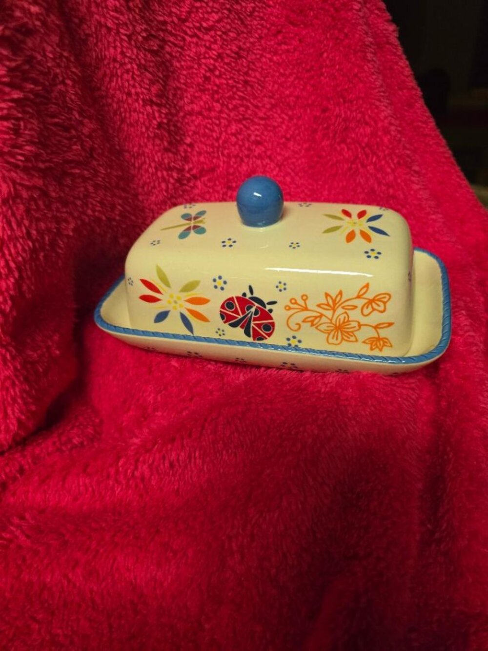 Temp-tations Extra Wide Butter Dish Seasonal Garden